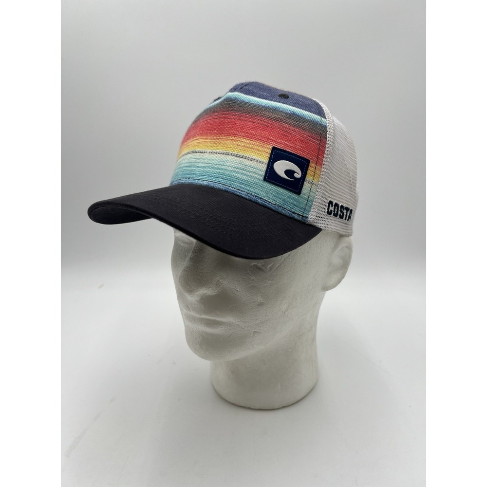 Costa Del Mar Baja Stripe Mesh Trucker Hat Snapback Cap Serape One Size